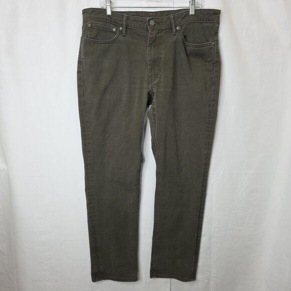 LEVI'S 511 Denim Jeans Pant Olive Green Stretch Men's 38 X 30 CW-3516 Streetwear - Picture 1 of 14
